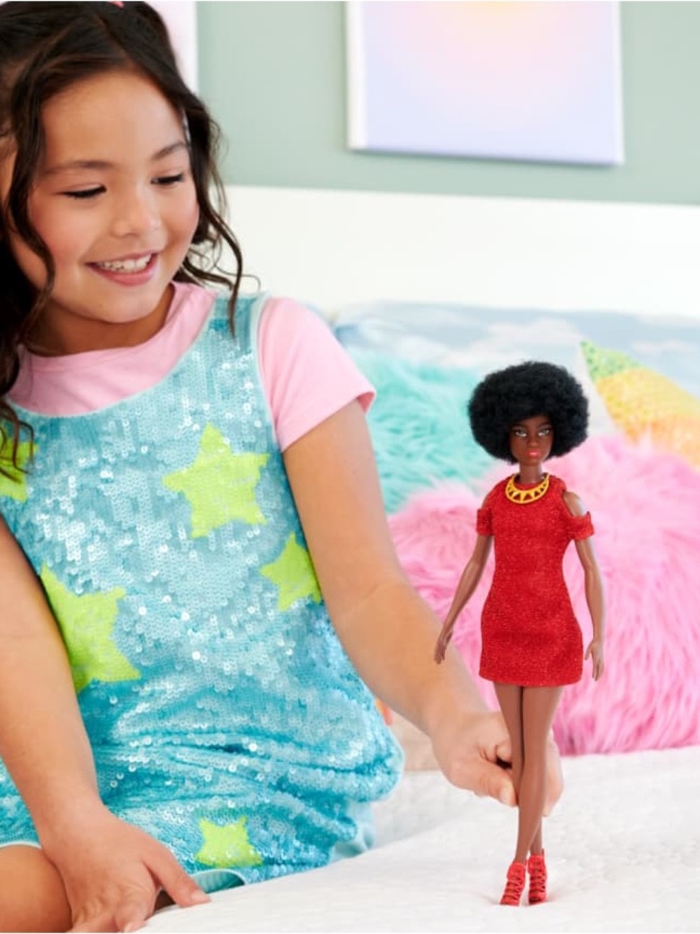 Barbie Fashionistas Doll #221 Doll in Sparkling Red Outfit